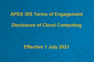APES 305 Disclosure Cloud Computing