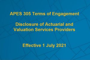 APES 305 Disclosure of Actuarial and valuations
